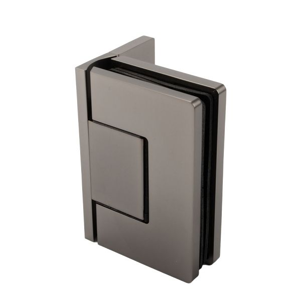Estlegno scharnier wand/glas 90° enkele schroefplaat - Gun Metal Mat