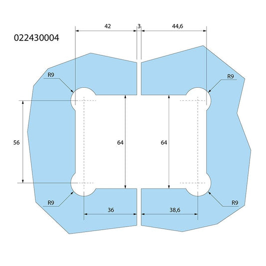 Estlegno scharnier glas/glas - Sparing