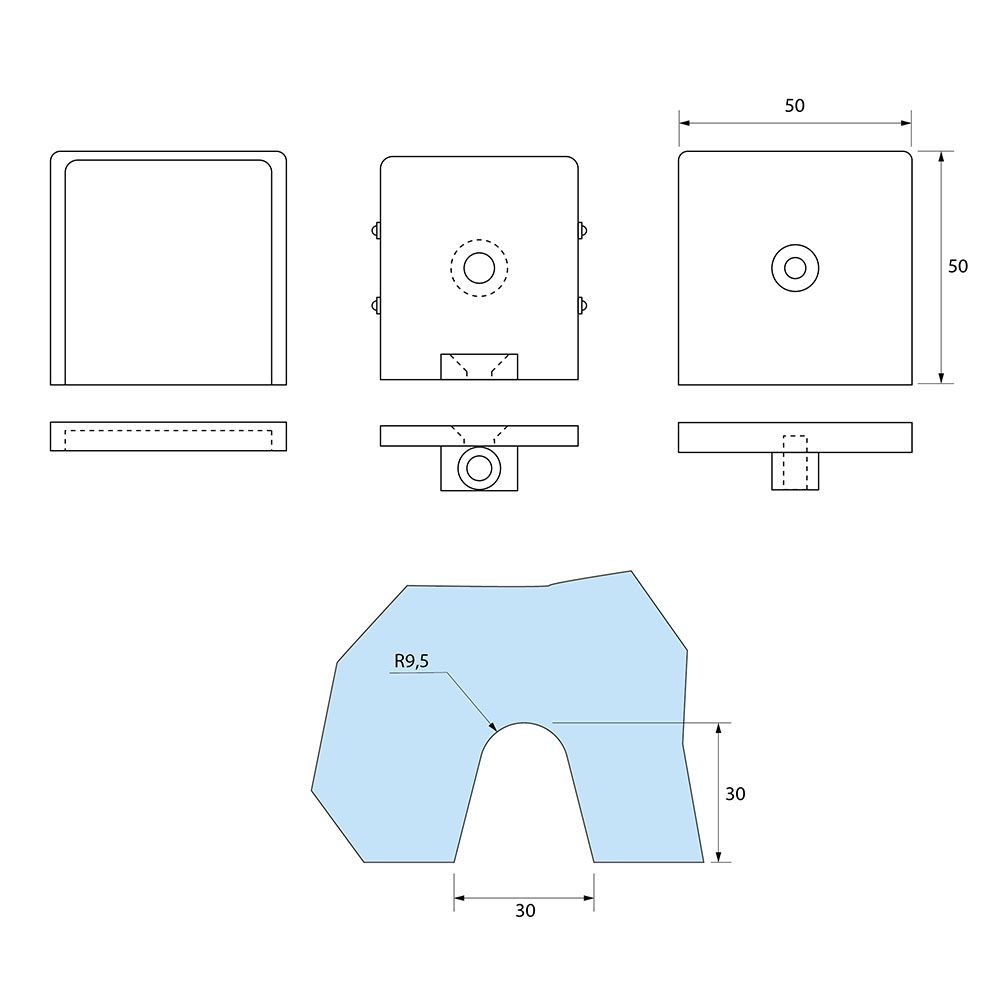 Estlegno glasklem - Technische Tekening