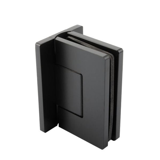 Estlegno scharnier wand/glas 90° dubbele schroefplaat - Mat Zwart