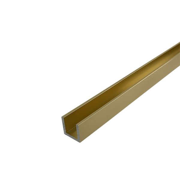 Estlegno U-profiel 15x15x15mm, wanddikte 2mm L=3000mm - Mat Messing