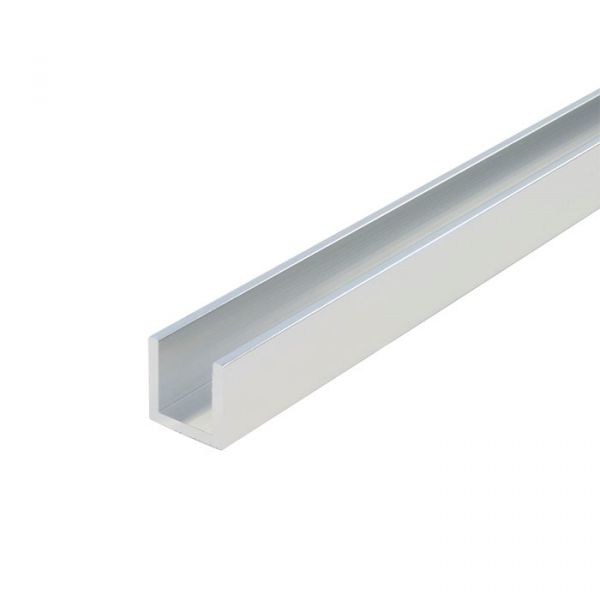 Estlegno U-profiel 15x15x15mm, wanddikte 2mm L=3000mm - Aluminium Gepolijst