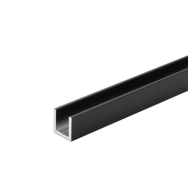 Estlegno U-profiel 15x15x15mm, wanddikte 2mm L=3000mm - Mat Zwart