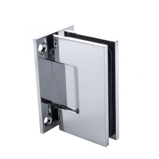 Estlegno rechthoekig douche scharnier met vaste nulstand - Glans Chroom