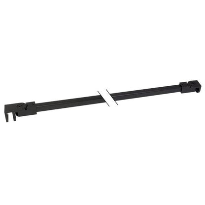 Estlegno stabilisatiestang vierkant, 15x15, 1000mm. Compleet. 6-10mm glas - Mat Zwart
