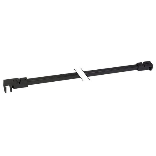 Estlegno stabilisatiestang vierkant, 15x15, 1000mm. Compleet. 6-10mm glas - Mat Zwart