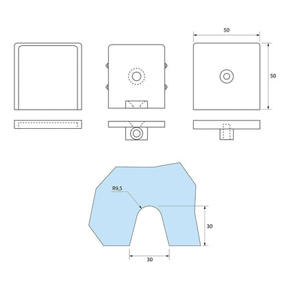 Estlegno glasklem  - Technische Tekening