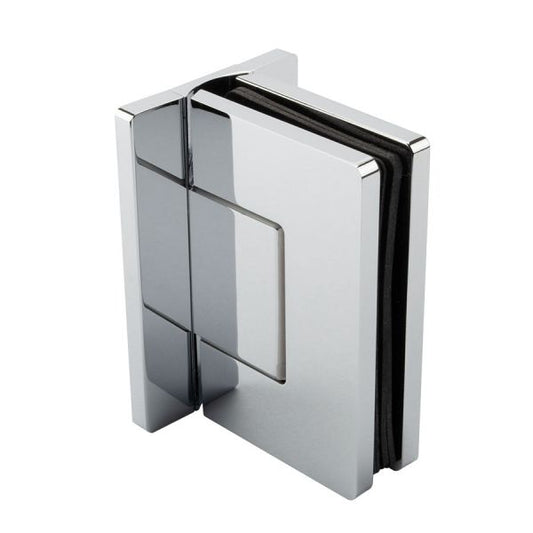 Estlegno scharnier wand/glas 90° dubbele schroefplaat - Glans Chroom