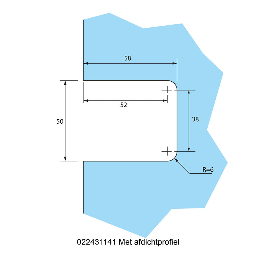 Estlegno Bosco scharnier wand/glas 90° enkele schroefplaat
