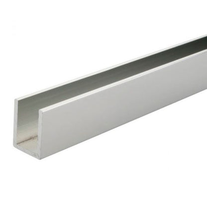 Estlegno U-profiel 20x15x20mm, wanddikte 2mm L=3000mm - Aluminium Gepolijst