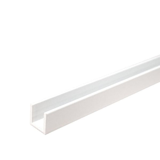 Estlegno U-profiel 15x15x15mm, wanddikte 2mm L=3000mm - Mat Wit