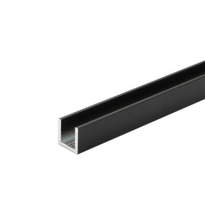 Estlegno U-profiel 15x15x15mm, wanddikte 2mm L=3000mm - Mat Zwart