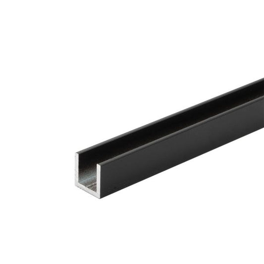 Estlegno U-profiel 15x15x15mm, wanddikte 2mm L=3000mm - Mat Zwart