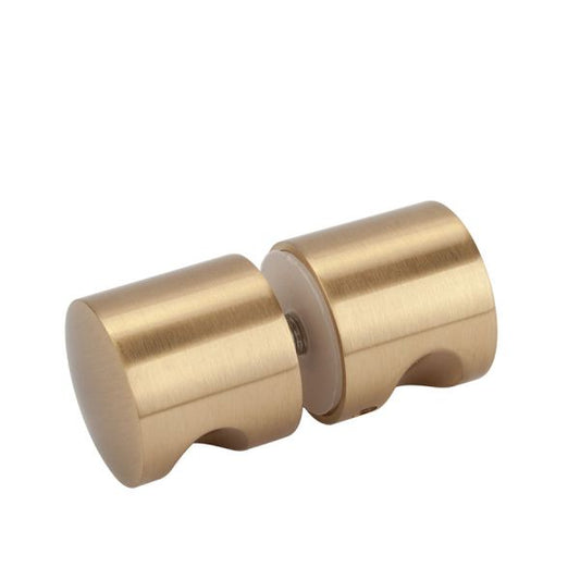 Estlegno knopstel rond met vingerinkeping ø30mm - Mat Messing