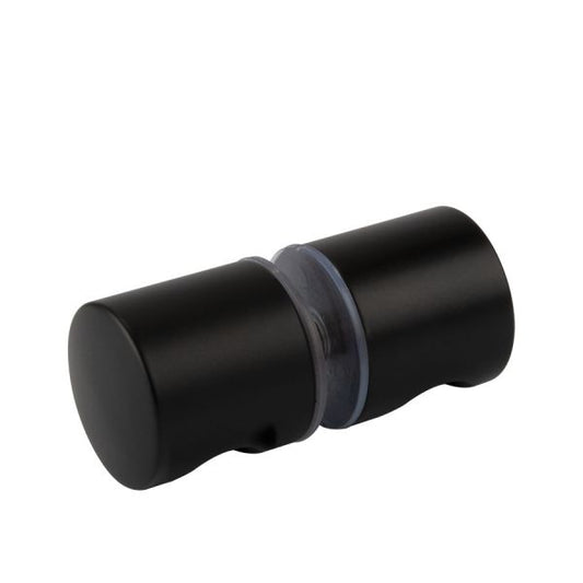 Estlegno knopstel rond met vingerinkeping ø30mm - Mat Zwart