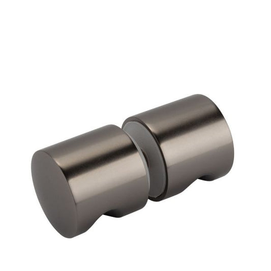 Estlegno knopstel rond met vingerinkeping ø30mm - Gun Metal Mat